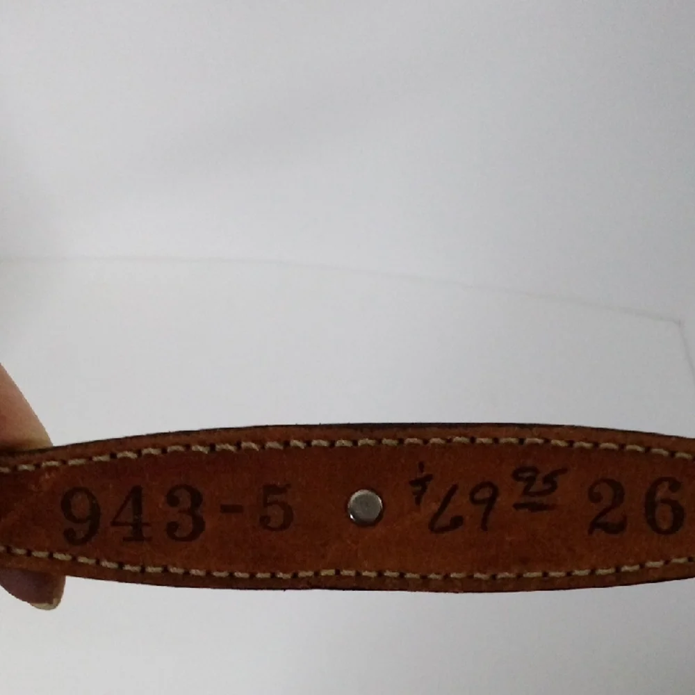 Brand New Elegant Brown Leather Belt with Silver Accents